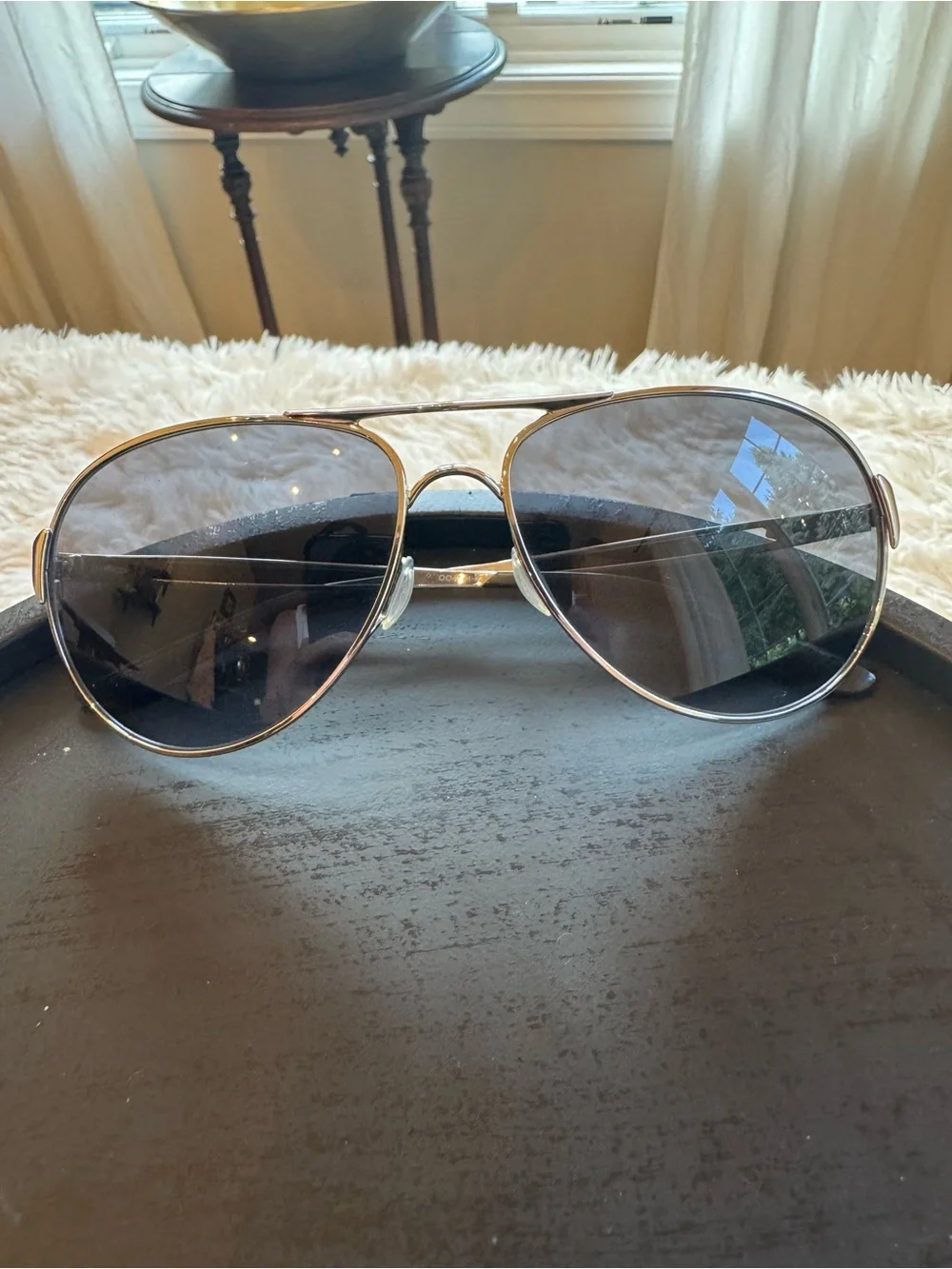 Oakley Caveat Classic Aviator Sunglasses in Silver